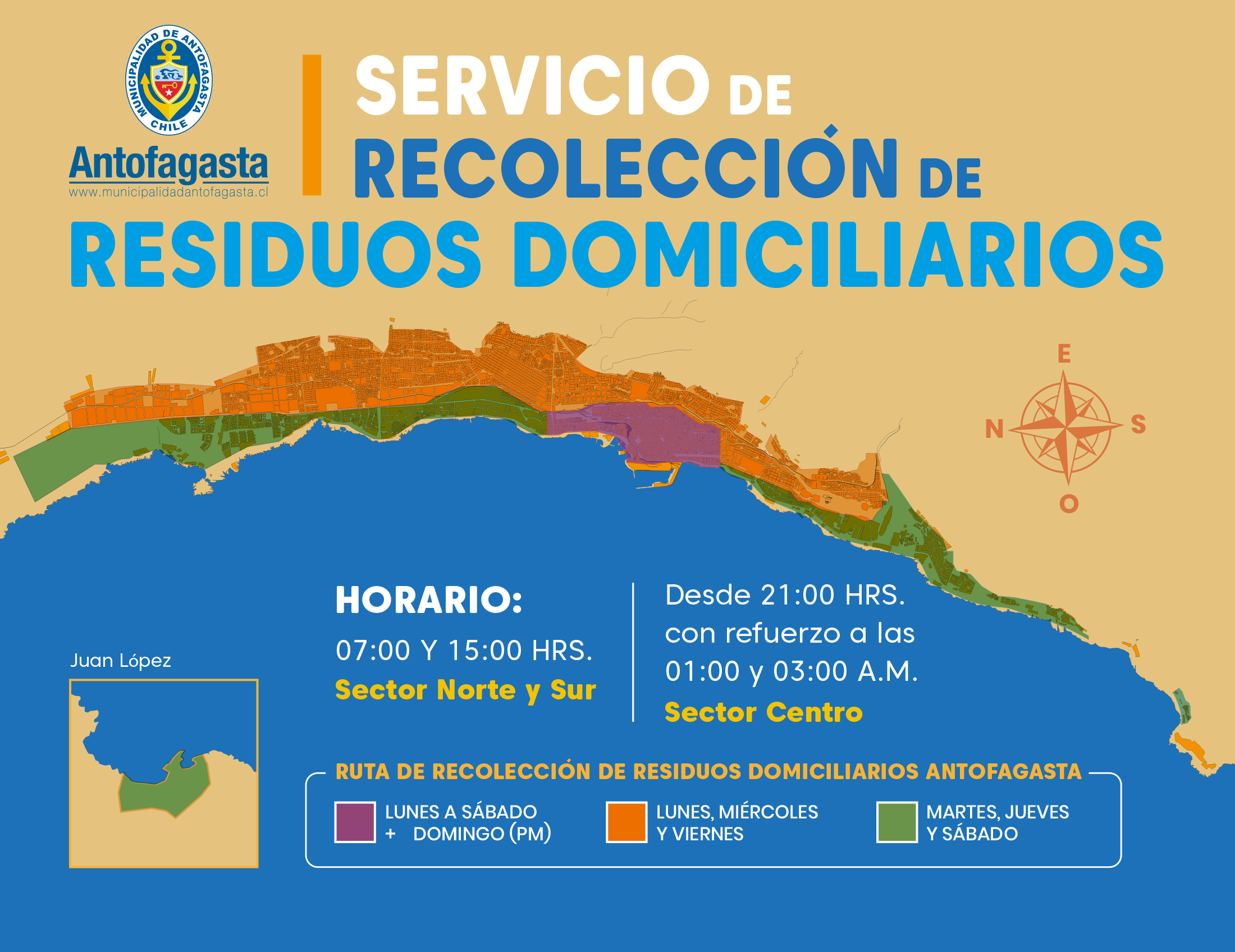 Plano recolección basura domiciliaria